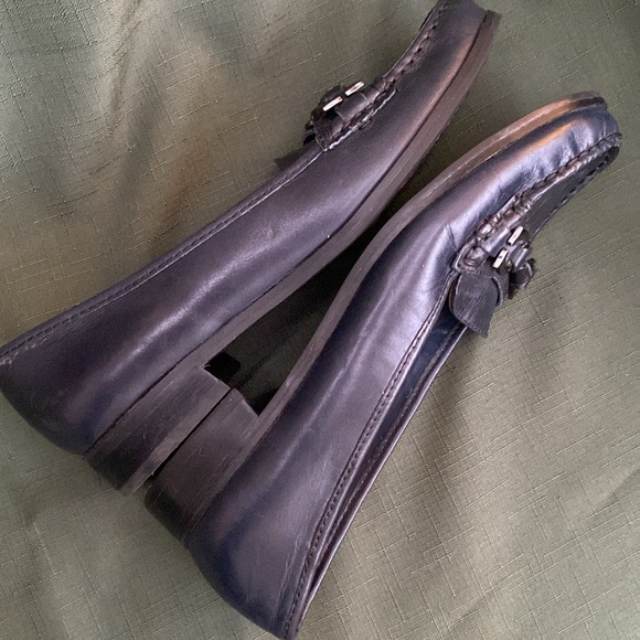 Etienne Aigner Elsie Sz 7 Navy Dark Blue Snaffle Bit Loafer Flat Slip On - Picture 12 of 12